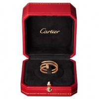 Cartier卡地亚Juste un Clou钉子系列 玫瑰金镶钻戒指